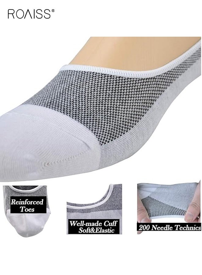 roaiss 3-Pair Men's Socks Set, Breathable Cotton Oversized Crew Socks, Invisible Design, Athletic Casual Low-Cut Socks, Suitable for Wide Feet, Moisture-Wicking - Image 4