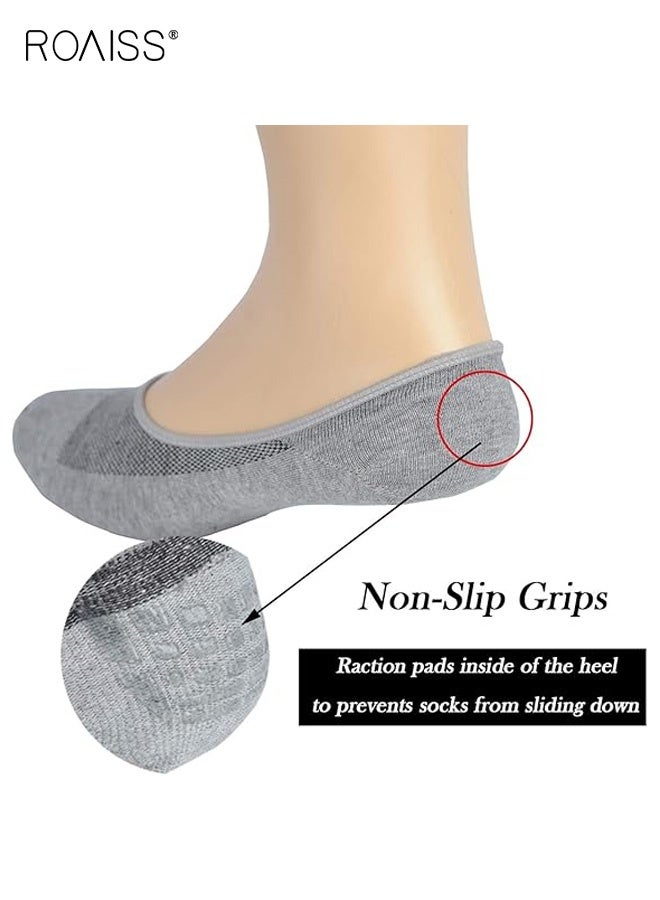 roaiss 3-Pair Men's Socks Set, Breathable Cotton Oversized Crew Socks, Invisible Design, Athletic Casual Low-Cut Socks, Suitable for Wide Feet, Moisture-Wicking - Image 2