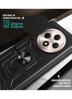 Generic Shield Full Protection Case With Metal Ring &Slide Camera Cover For Oppo Reno 12f case  - Image 3