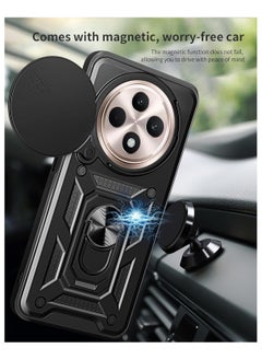 Generic Shield Full Protection Case With Metal Ring &Slide Camera Cover For Oppo Reno 12f case  - Image 4