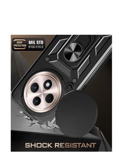 Generic Shield Full Protection Case With Metal Ring &Slide Camera Cover For Oppo Reno 12f case  - Image 5