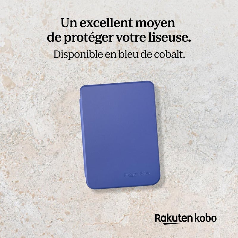 Kobo Clara Colour/BW SleepCover Case | Cobalt Blue Basic | Sleep/Wake Technology | Vegan Leather | Compatible with 6” Clara Colour/BW eReader - Image 3
