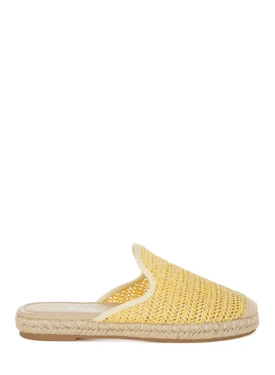 London Rag Raffia Espadrilles Mules in Yellow