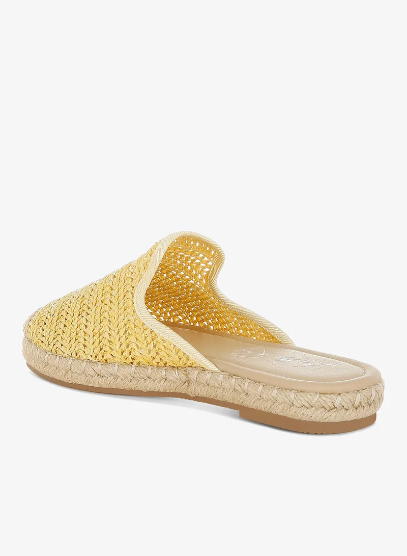 London Rag yellow Raffia Espadrilles Mules in Yellow for Women | Best Price UAE