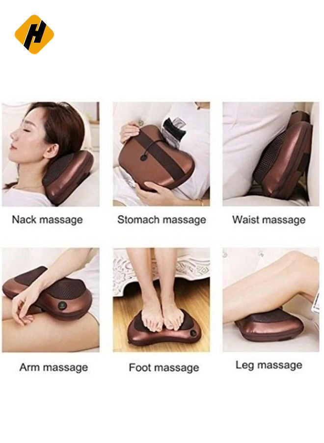 HuHa Neck Massage Pillow And Shoulders Legs Back Massager Relaxation By 8 Head With Magnet Vibrator Electric Heating Kneading Therapy  - Image 4