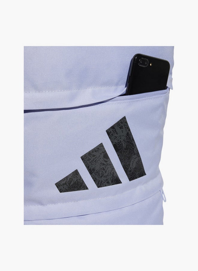 Adidas Logo Print School Backpack With Adjustable Straps And Zip Closure - Image 4