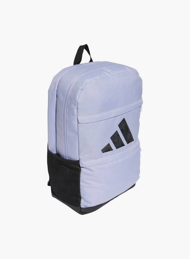 Adidas Logo Print School Backpack With Adjustable Straps And Zip Closure - Image 2