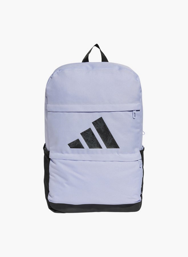 Adidas Logo Print School Backpack With Adjustable Straps And Zip Closure - Image 1