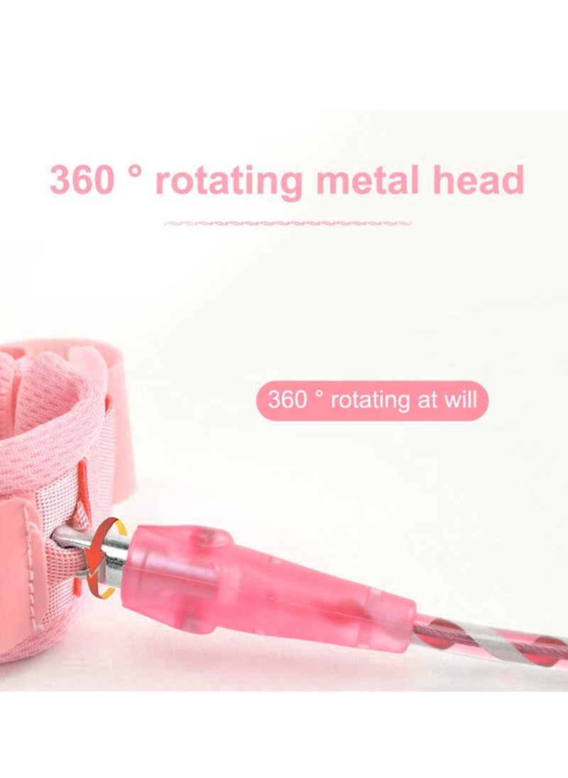 Generic Children's anti-lost wrist bracelet Children's wrist leash with key lock Toddler Seat Belts Infant Walking Wristbands Ideal for outdoor activities, travel and shopping, 2.5 m / 8.2 ft (pink)  - Image 5
