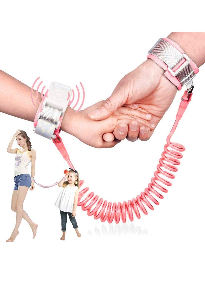 Generic Children's anti-lost wrist bracelet Children's wrist leash with key lock Toddler Seat Belts Infant Walking Wristbands Ideal for outdoor activities, travel and shopping, 2.5 m / 8.2 ft (pink)  - Image 2
