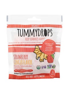 TUMMYDROPS Tummydrops, Organic Strawberry Ginger, 33 Lozenges  - Image 1