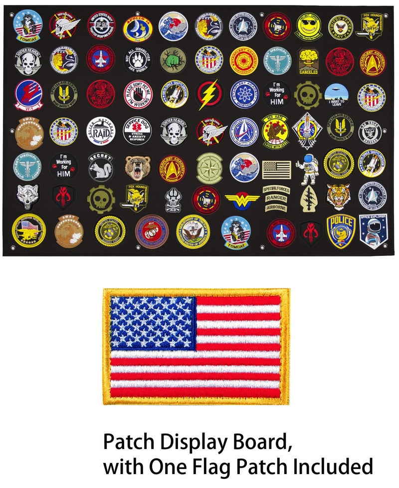 MAXXPRO Tactical Patch Display Panel Holder Board for Military Army Combat Morale Uniform Hook and Loop Emblems, 43 Inches x 27.5 Inches (Large), with 1 Flag Patch Included - Image 2