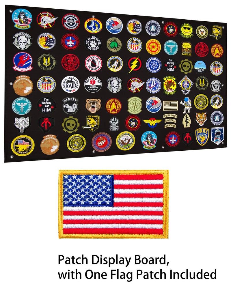 MAXXPRO Tactical Patch Display Panel Holder Board for Military Army Combat Morale Uniform Hook and Loop Emblems, 43 Inches x 27.5 Inches (Large), with 1 Flag Patch Included - Image 3