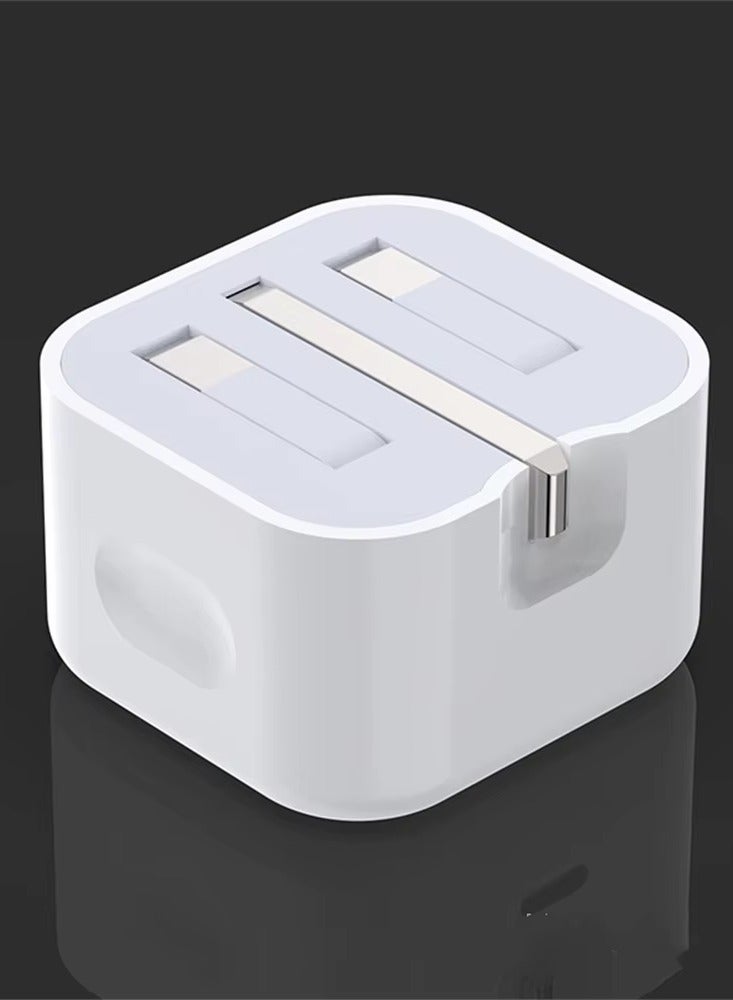 general White wall plug with Type C port compatible with Apple and Samsung devices - Image 2