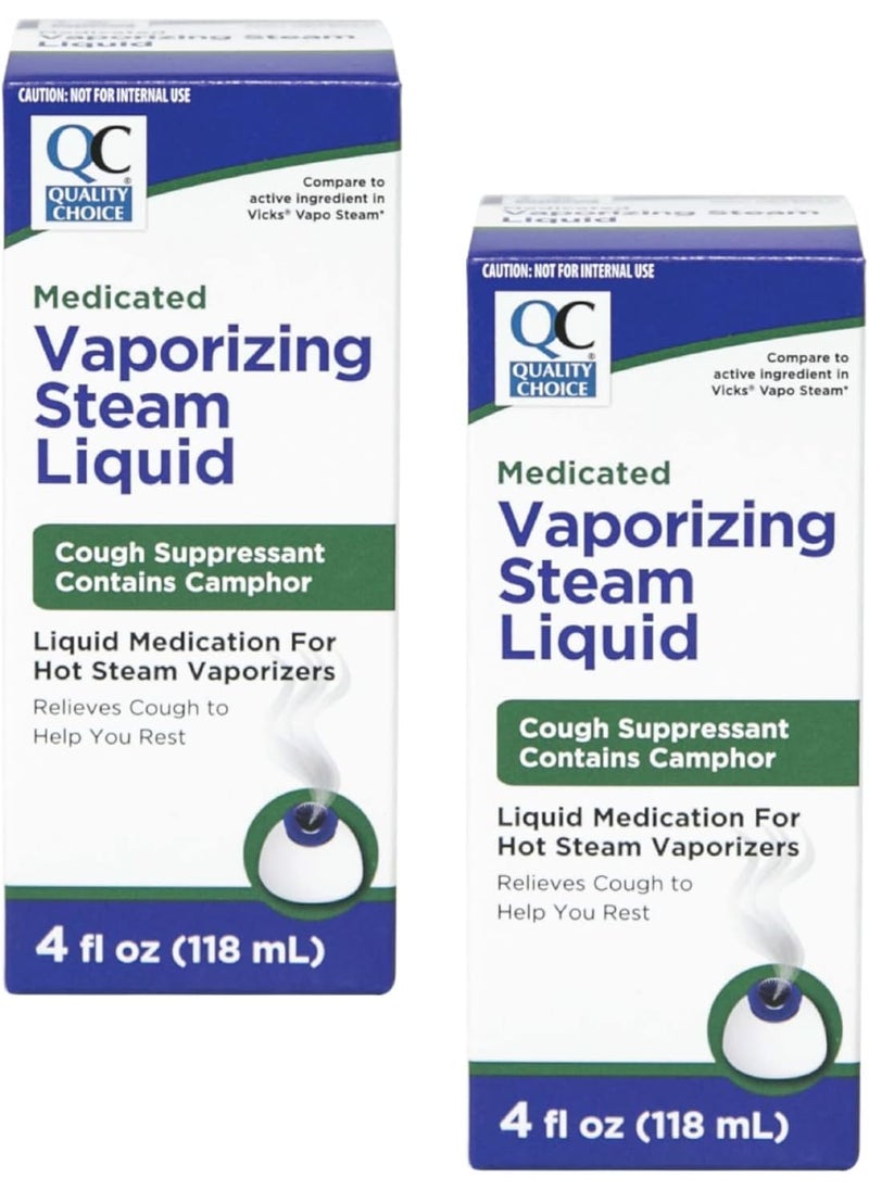 Quality Choice Quality Choice Medicated Vaporizing Steam Liquid, 4 Ounces Each (2 Pack) 