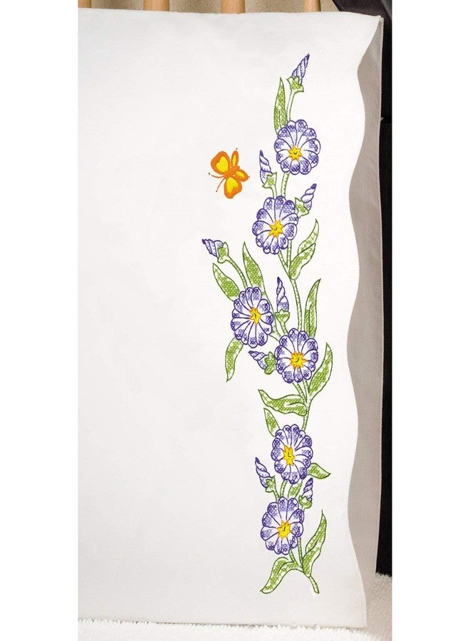 Tobin Stamped Pillowcases, Morning Glories, 20" x 30" Embroidery Kit (T232088)