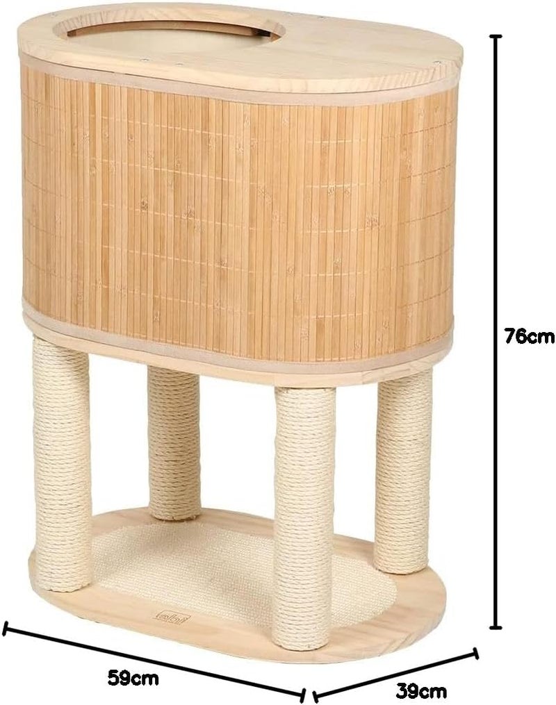 Ebi & Ebi Tori 75 Bamboo Cat Scratching Post 59X39X76cm - Beige - Image 2
