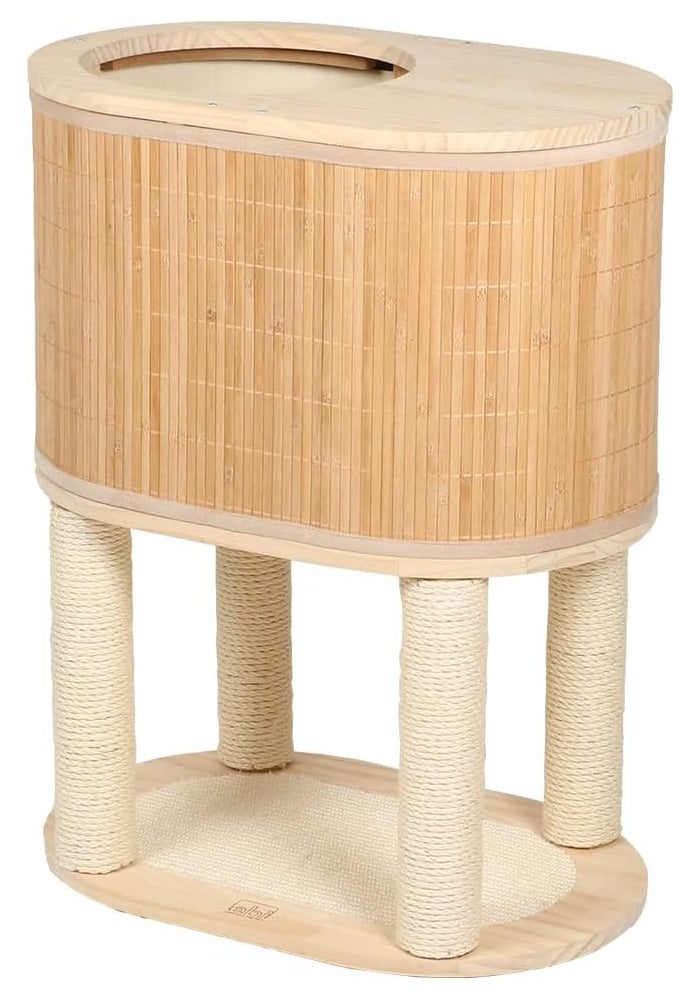Ebi & Ebi Tori 75 Bamboo Cat Scratching Post 59X39X76cm - Beige - Image 1
