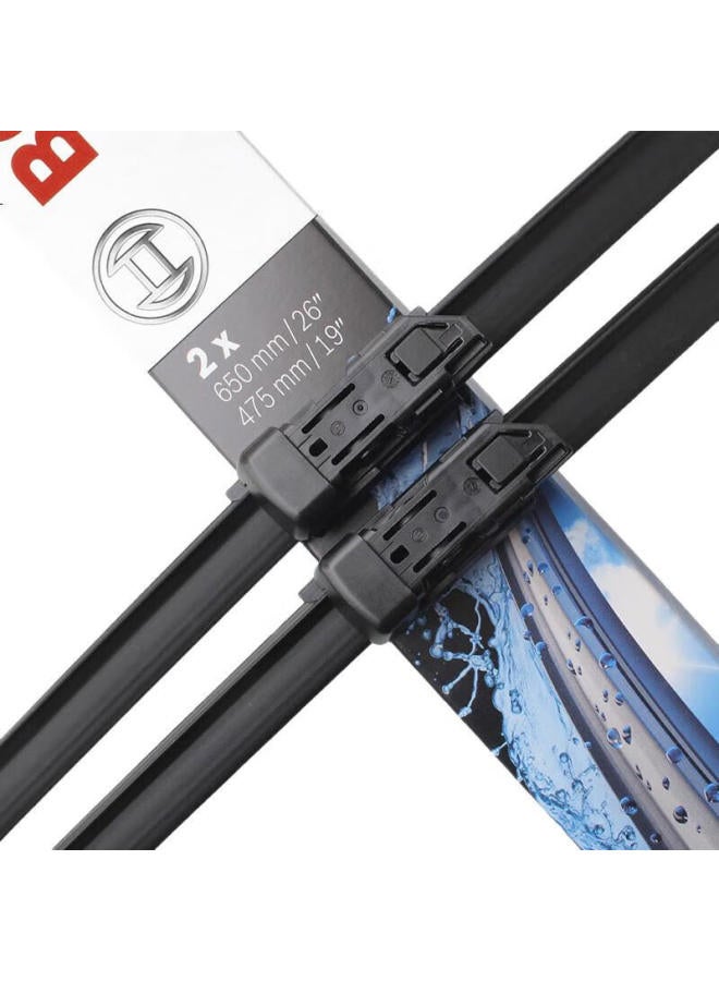 BOSCH Windshield Wiper Blades, Shenyi Imported 26/19 (For 2017 Bmw 5 Series 520528530540), Direct Insert Type - Image 1