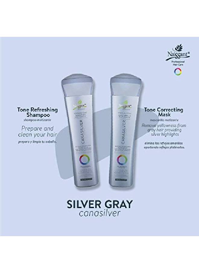 Naissant Professional Hair Treatment Mask Color Depositing Color Intensifier And Tone Correcting Highlights Without Salt Paraben And Ammonia (Silver Gray Cana Silver)  - Image 3