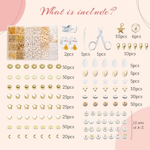 Lynnmos Clay Beads Bracelet Making Kit - 15000 Pcs, 6mm Heishi Disc Beads - DIY Jewelry Making Kit with 2 Boxes, Charms, and Gift Pack for Creative Designs and Crafting Fun - Image 3