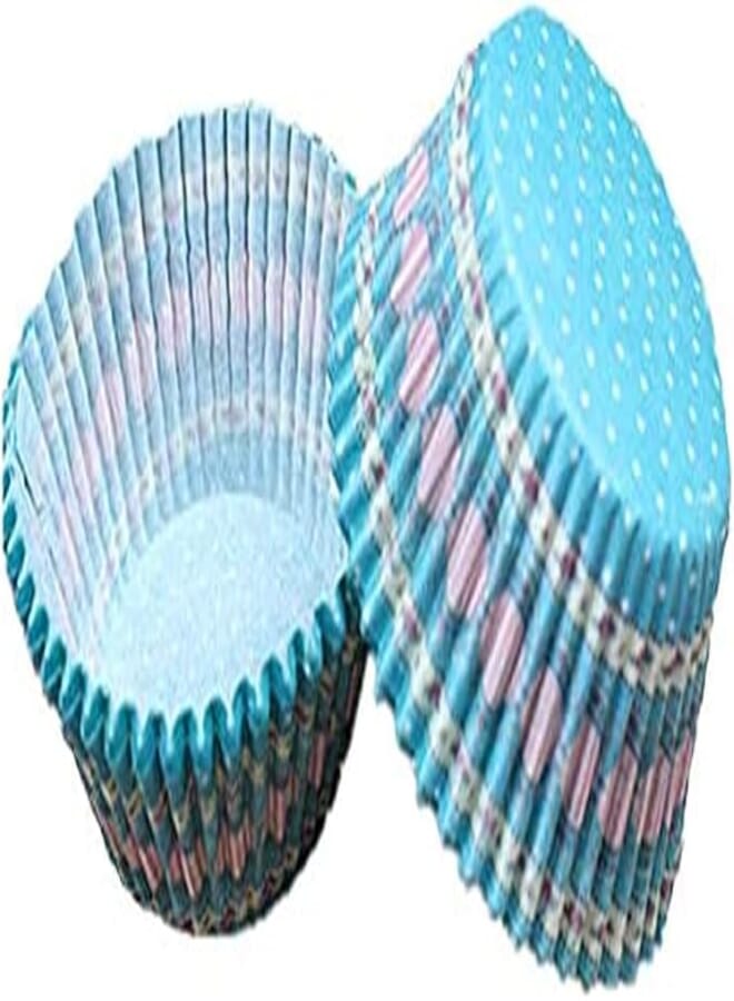 Spaceshoop 100pcs Cupcake Liner Baking Cups Mold Paper Muffin Cases Cake cups blue Baking tools