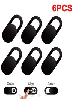6PCS Universal WebCam Cover Shutter Magnet Slider Plastic Camera Cover For Web Laptop iPad PC Macbook Tablet Privacy Sticker