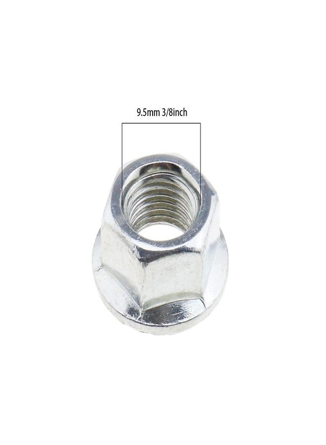 Create idea 8Pcs 3/8" (9.5mm) Bicycle Wheel Axle Track Flange Nuts for Bicycle Front and Rear Wheels Std MTB Hybrid Bikes Kids Bikes Bicycle Wheels Accessories Alloy - Image 3