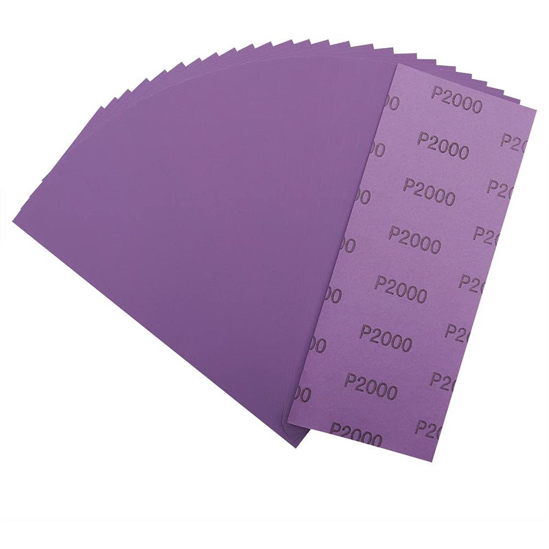 MAXMAN Sandpaper 2000 Grit,Wet Dry Sanding Sheets,High Performance Ceramic Abrasive Sand Paper for Wood Furniture Finishing,Metal Grinding,Automotive Polishing,9 x 3.6 Inch,25-Pack - Image 2