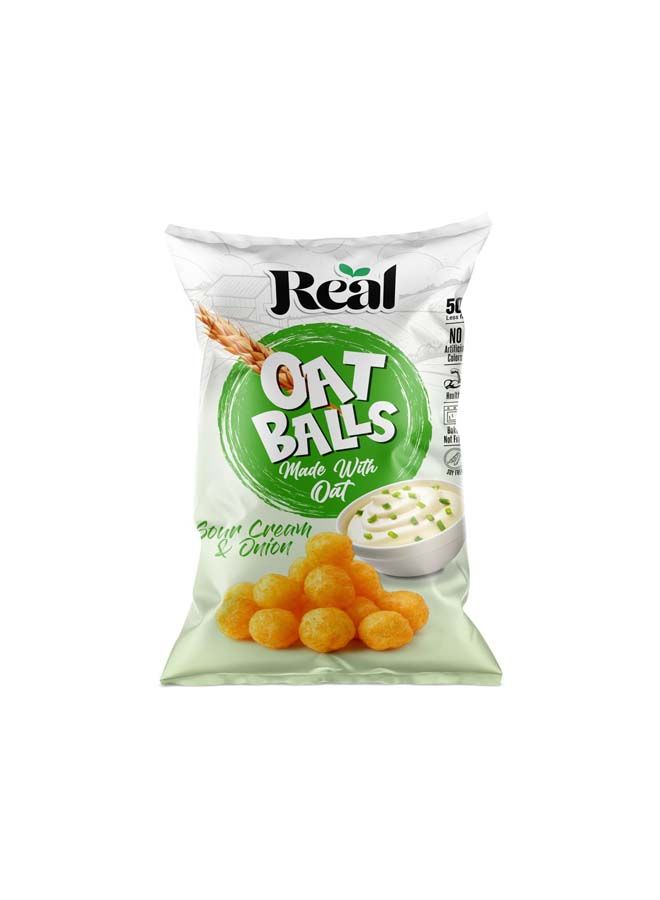 Real Nutrition Oat Balls Sour Cream & Onion 50 grams (Pack of 3) - Image 2