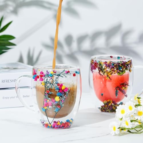 bellemax Double Wall Coffee Mug Double Layer Glass, Latte Cups, Cappuccino and Hot Chocolate Mugs with Handle, Clear Glass, Zero Lead for Hot & Cold Tea Milk Drinks Set of (Coffee Mug 300 ML, 2) - Image 1