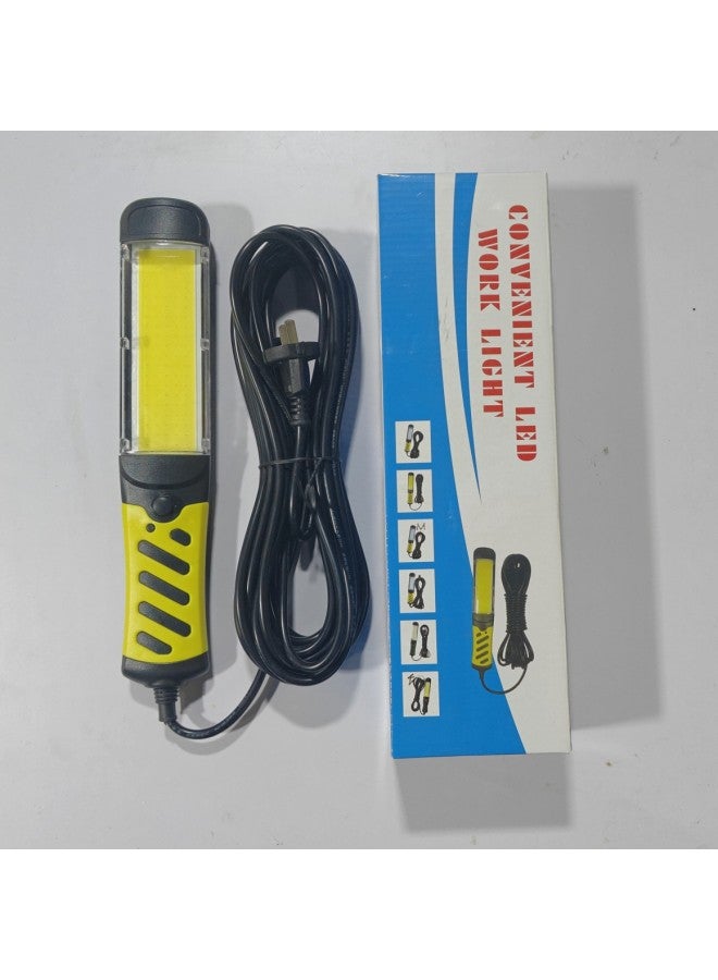 Loquat Led Work Light Repair Light COB Auto Repair Light Repair Light Outdoor Light 220v Strong Light Strong Magnetic Repair Light Magnet Light-Power:100 Beads Cob Style 8.5m Black And Yellow - Image 3