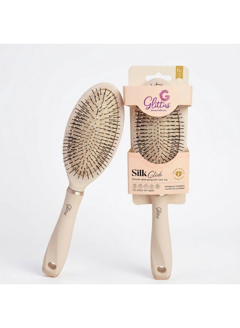 Glitters AuraFlow Detangling Hairbrush - Smooth Detangling with Zero Tugging - Image 1