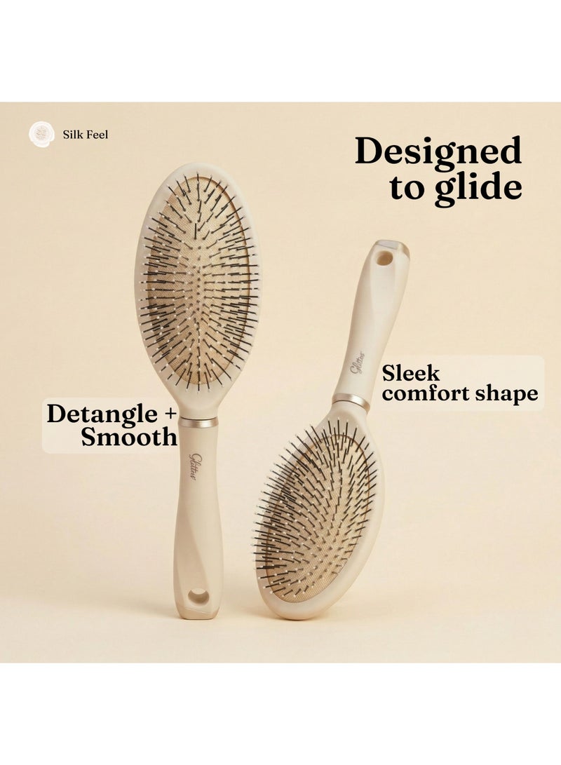 Glitters AuraFlow Detangling Hairbrush - Smooth Detangling with Zero Tugging - Image 2