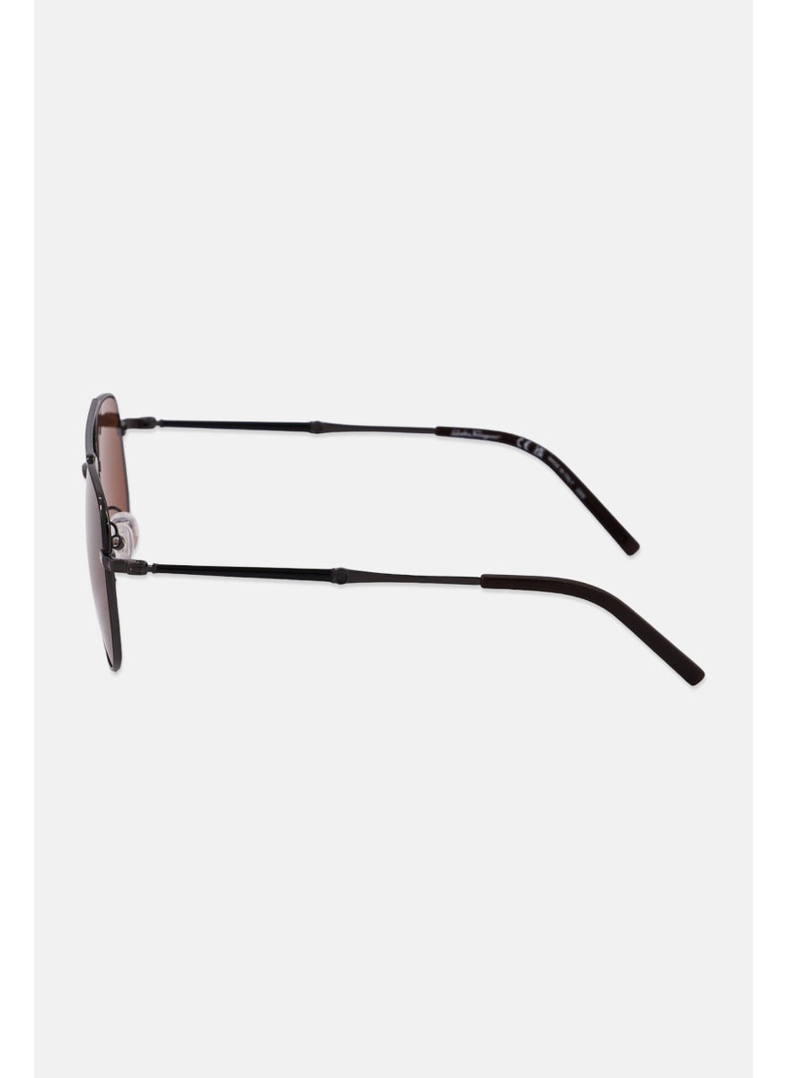 Salvatore Ferragamo - Men SF226S Aviator Sunglasses, Black - Image 1