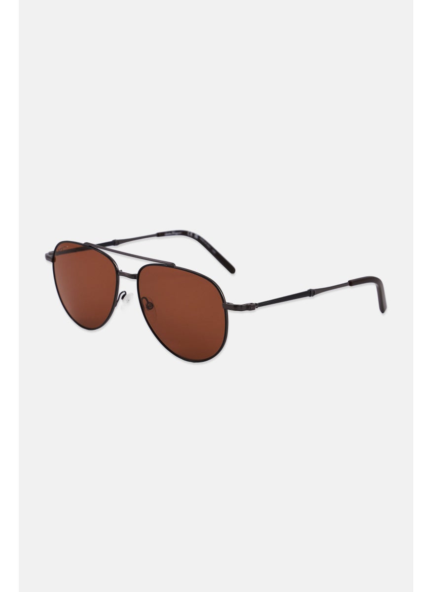 Salvatore Ferragamo - Men SF226S Aviator Sunglasses, Black - Image 1