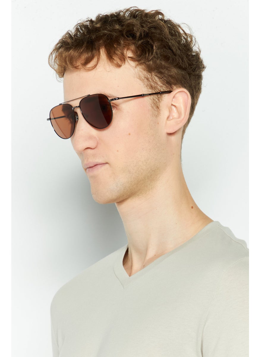 Salvatore Ferragamo - Men SF226S Aviator Sunglasses, Black - Image 1