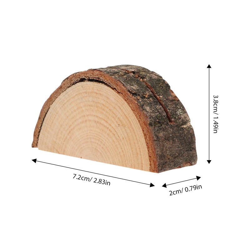 Wooden Half Round Place Card Holders 10pcs for Wedding Party Table Number Display - Image 3
