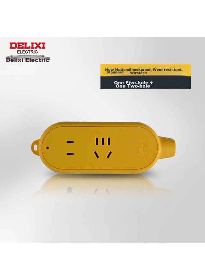 Delixi New National Standard Engineering Socket/power Strip/engineering Drop-resistant Power Strip/power Bar/power Strip Board, Wireless, 2-outlet C-a - Image 3