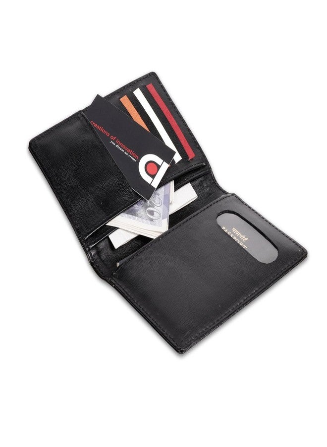 COI Faux Leather Multiple Passport Cover Holder Pouch/Passport Document Folder for Men (New Black) - Image 2
