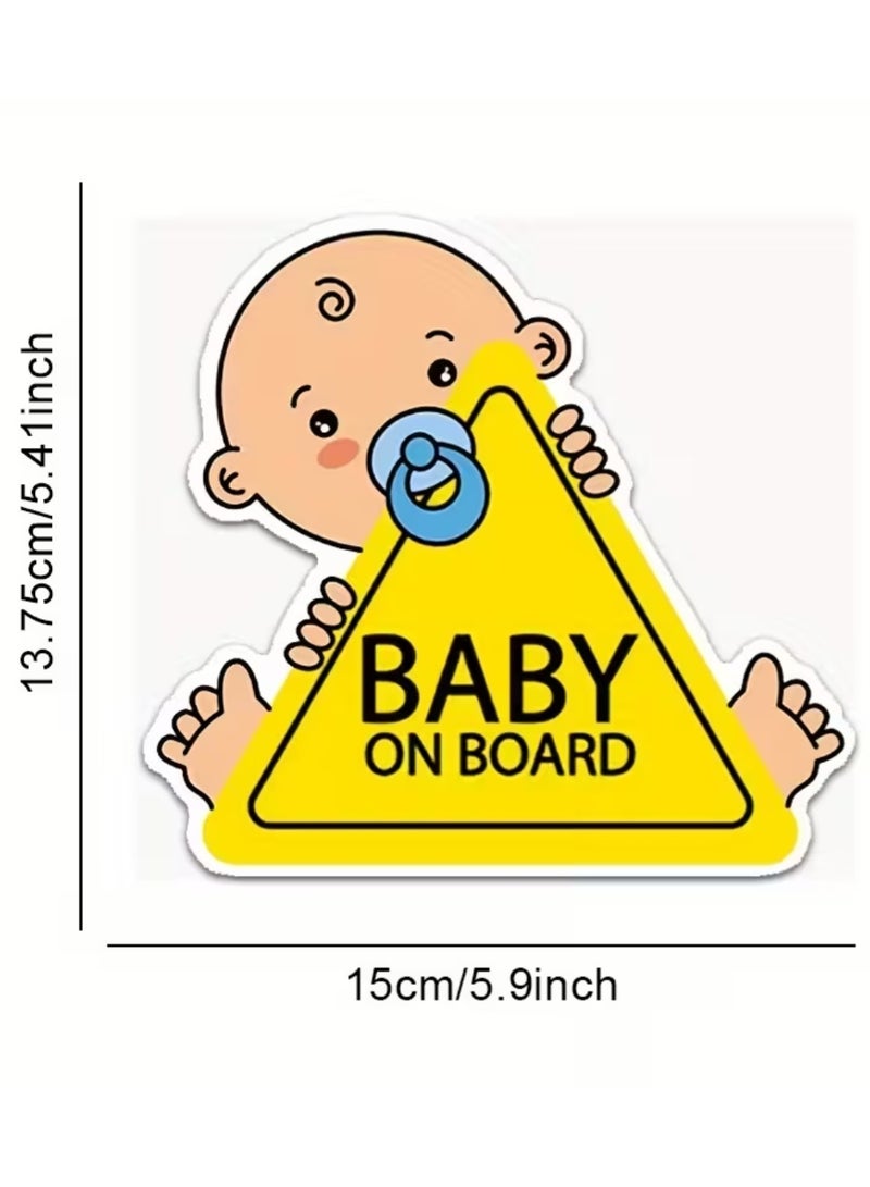 ZedPlay Premium Self-Adhesive Car Decal – Durable PVC Vinyl Sticker “Baby On Board” (1 Piece), Weather-Resistant Vehicle Graphics for Auto Windows, Bumpers & Doors - Image 2