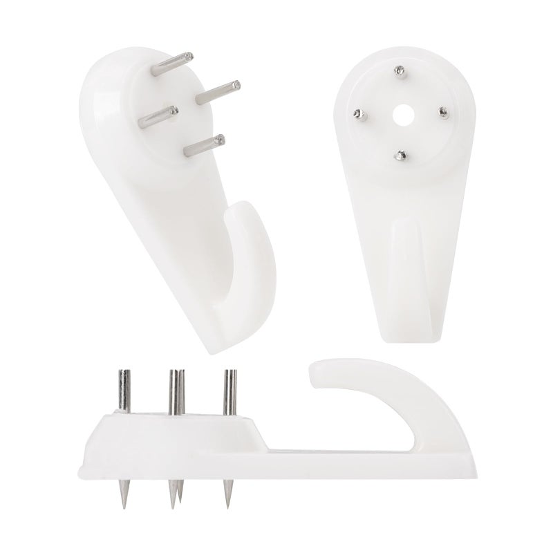 Suprom 30pcs Concrete Wall Hooks NonTrace Picture Hanger for WoodenStuccoPlasterHard Wall No Damage or Drilling Picture Hooks for Hanging Picture Artwork Clocks