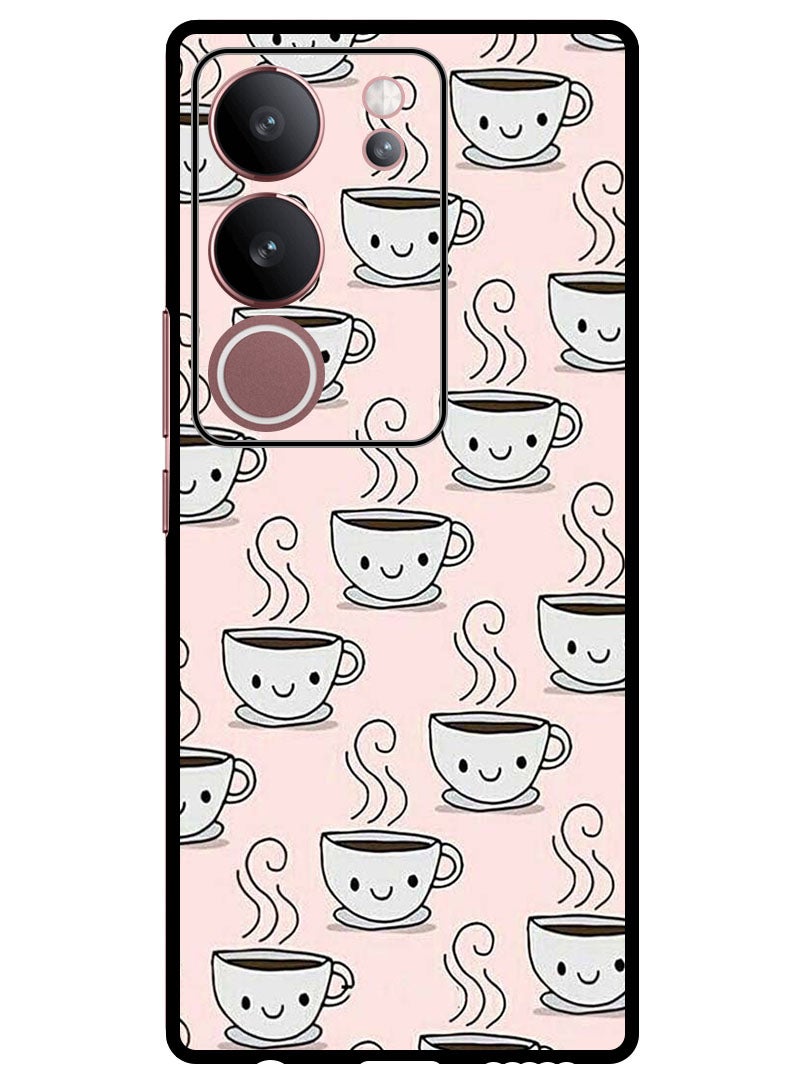 Theodor Protective Case Anti Scratch Shock Proof Bumper Cover For Vivo S17 - S17 Pro Coffee Pink Bg - Image 1