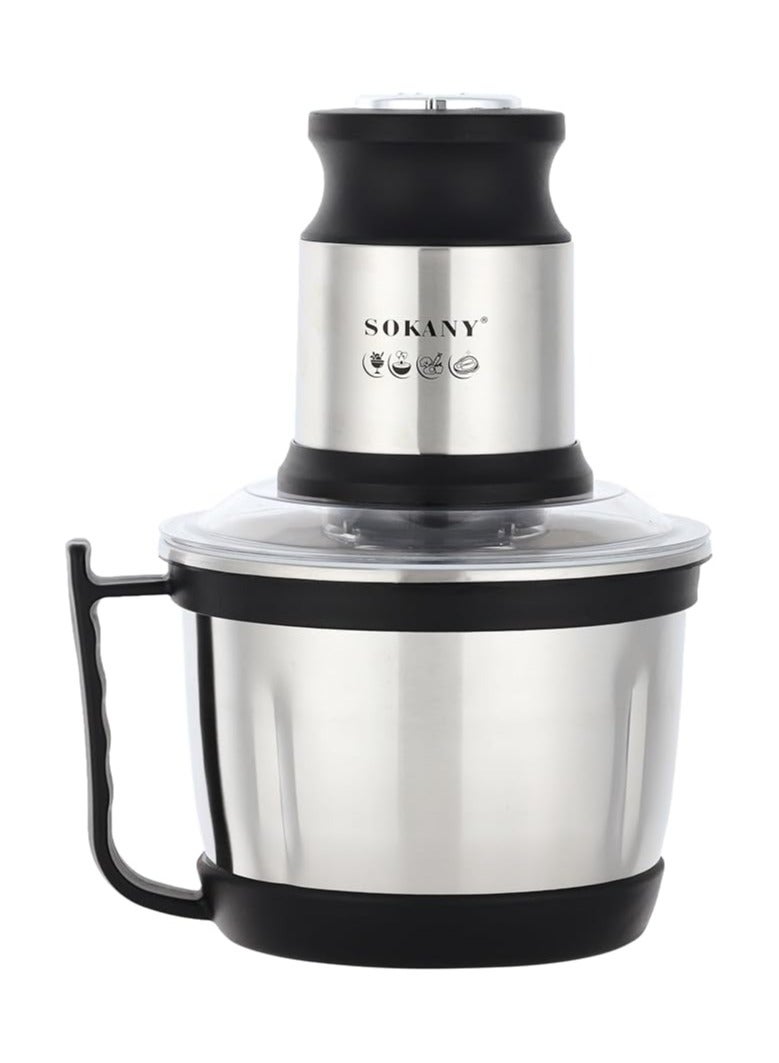 sokany Chopper 800 Watts 3 Liters Capacity SK-7027N- Silver - Image 1