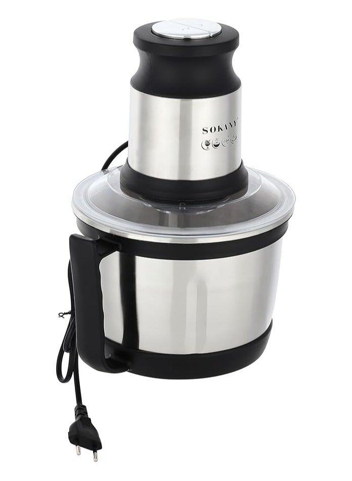 sokany Chopper 800 Watts 3 Liters Capacity SK-7027N- Silver - Image 3