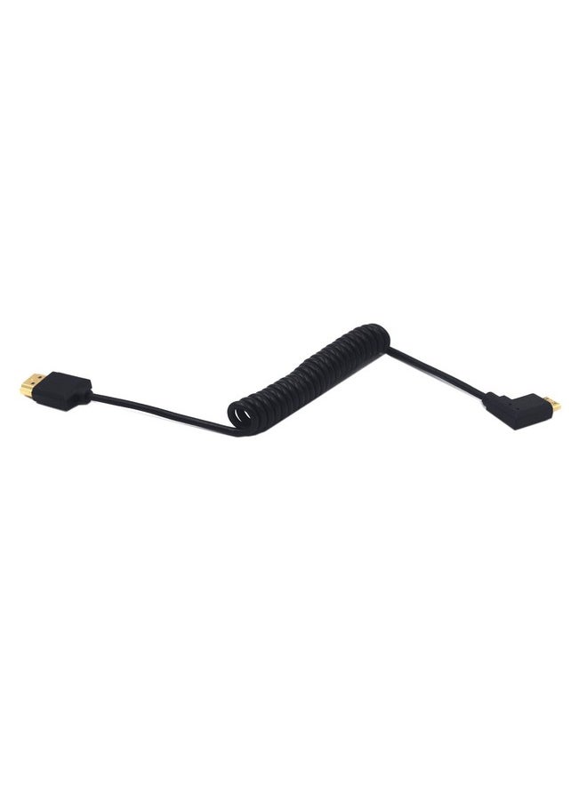 Kework 4Ft Hdmi 4K Coiled Cable 90 Degree Right Angle Mini Hdmi Male To Hdmi Male Adapter Spiral Cable Hd Hdmi 2.0 Version High Speed Spring Cord 4K @60Hz (Right Mini Hdmi To Hdmi)  - Image 4