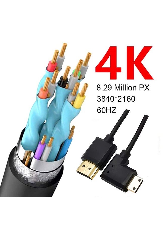 Kework 4Ft Hdmi 4K Coiled Cable 90 Degree Right Angle Mini Hdmi Male To Hdmi Male Adapter Spiral Cable Hd Hdmi 2.0 Version High Speed Spring Cord 4K @60Hz (Right Mini Hdmi To Hdmi)  - Image 5