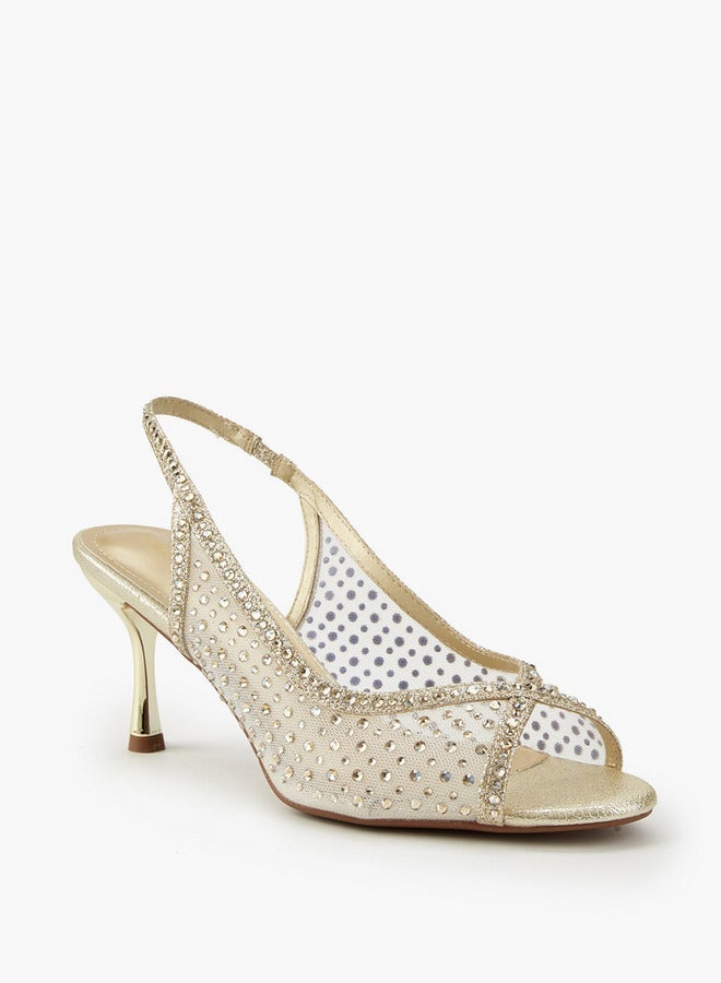 فلورا بيلا من شو إكسبرس صنادل بكعب ستيليتو بحزام خلفي مزين وفتحة عند الأصابع - Image 3