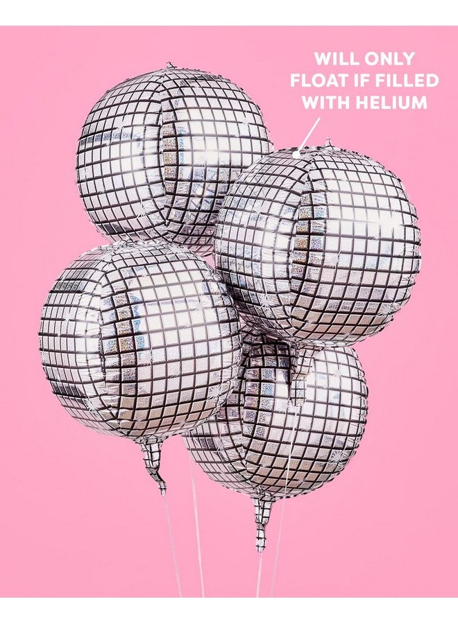 إكس أو بالونات ديسكو بول فويل 4 Pk 22 زينة لحفلات العزوبية آخر حفلة عيد ميلاد ديسكو - Image 4