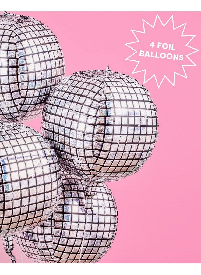 إكس أو بالونات ديسكو بول فويل 4 Pk 22 زينة لحفلات العزوبية آخر حفلة عيد ميلاد ديسكو - Image 2